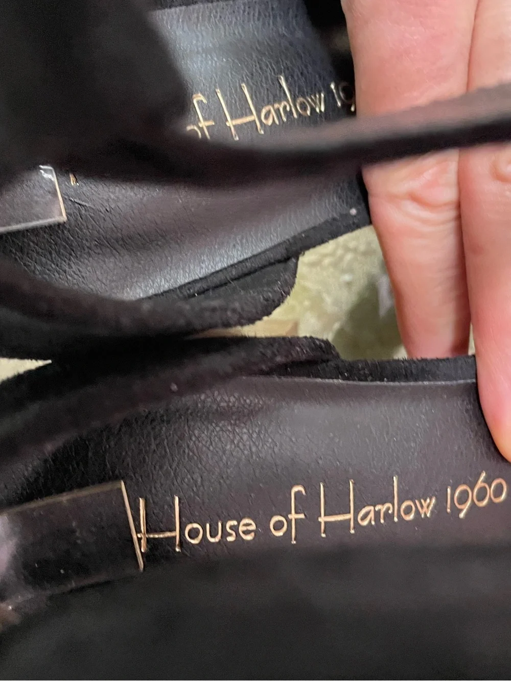 New House Of Harlow 1960 Platform Block Heel Ankle Strap Shoes Size 7.5